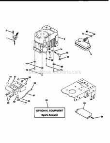 Page H Diagram and Parts List for  Craftsman Lawn Tractor