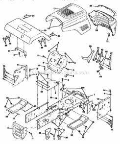 Page B Diagram and Parts List for  Craftsman Lawn Tractor