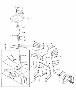 Page D Diagram and Parts List for  Craftsman Lawn Tractor