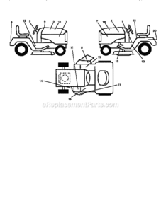 Page F Diagram and Parts List for  Craftsman Lawn Tractor