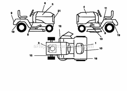 Page G Diagram and Parts List for  Craftsman Lawn Tractor