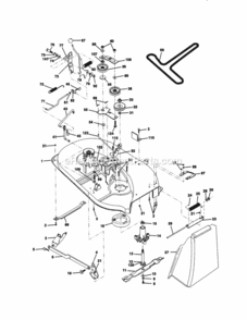 Page J Diagram and Parts List for  Craftsman Lawn Tractor
