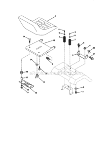 Page F Diagram and Parts List for  Craftsman Lawn Tractor