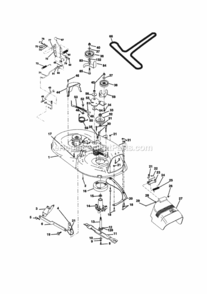 Page J Diagram and Parts List for  Craftsman Lawn Tractor