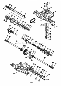 Page K Diagram and Parts List for  Craftsman Lawn Tractor