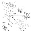 Seat_Assembly Diagram and Parts List for  Craftsman Lawn Mower