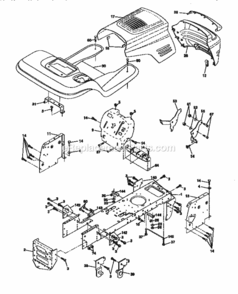 Page B Diagram and Parts List for  Craftsman Lawn Tractor
