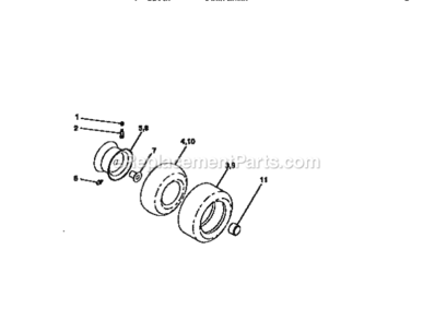 Page H Diagram and Parts List for  Craftsman Lawn Tractor