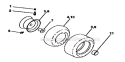Wheels And Tires Diagram and Parts List for  Craftsman Lawn Tractor