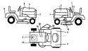 Decals Diagram and Parts List for  Craftsman Lawn Tractor