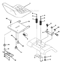 Seat Assembly Diagram and Parts List for  Craftsman Lawn Tractor