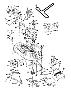 Mower_Deck Diagram and Parts List for  Craftsman Lawn Tractor