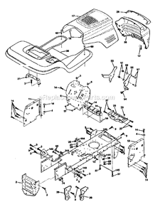 Chassis_And_Enclosures Diagram and Parts List for  Craftsman Lawn Tractor