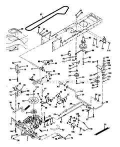Ground_Drive Diagram and Parts List for  Craftsman Lawn Tractor