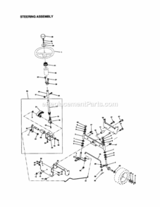 Page D Diagram and Parts List for  Craftsman Lawn Tractor
