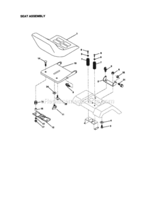 Page F Diagram and Parts List for  Craftsman Lawn Tractor