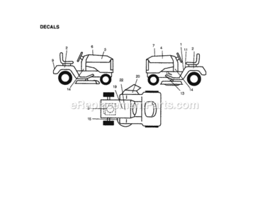 Page G Diagram and Parts List for  Craftsman Lawn Tractor