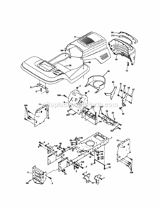 Page B Diagram and Parts List for  Craftsman Lawn Tractor