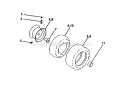 Wheels Diagram and Parts List for  Craftsman Lawn Tractor