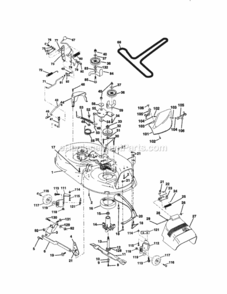 Page J Diagram and Parts List for  Craftsman Lawn Tractor