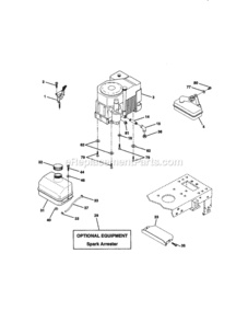 Page E Diagram and Parts List for  Craftsman Lawn Tractor