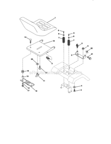 Page F Diagram and Parts List for  Craftsman Lawn Tractor