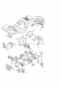 Page B Diagram and Parts List for  Craftsman Lawn Tractor