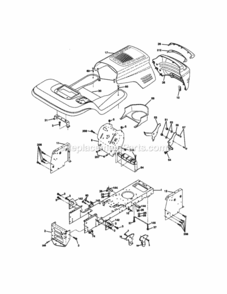 Page B Diagram and Parts List for  Craftsman Lawn Tractor