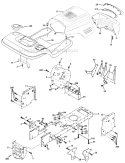 Chassis And Enclosures Diagram and Parts List for  Craftsman Lawn Tractor