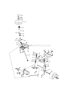 Page D Diagram and Parts List for  Craftsman Lawn Tractor
