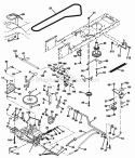Ground Drive Diagram and Parts List for  Craftsman Lawn Mower