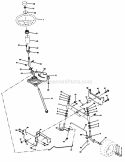 Steering Diagram and Parts List for  Craftsman Lawn Mower