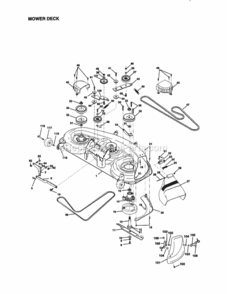 Page J Diagram and Parts List for  Craftsman Lawn Tractor