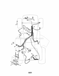 Page A Diagram and Parts List for  Craftsman Lawn Tractor