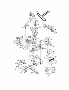Page J Diagram and Parts List for  Craftsman Lawn Tractor