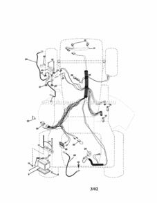 Page A Diagram and Parts List for  Craftsman Lawn Tractor