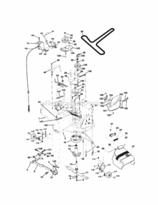 Page J Diagram and Parts List for  Craftsman Lawn Tractor