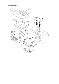 Page F Diagram and Parts List for  Craftsman Lawn Tractor