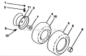 Wheels_And_Tires Diagram and Parts List for  Craftsman Lawn Tractor
