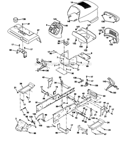 Page B Diagram and Parts List for  Craftsman Lawn Tractor
