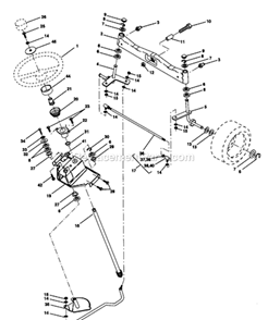 Page D Diagram and Parts List for  Craftsman Lawn Tractor