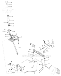 Steering Assembly Diagram and Parts List for  Craftsman Lawn Tractor
