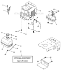 Engine Diagram and Parts List for  Craftsman Lawn Tractor