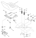 Seat Assembly Diagram and Parts List for  Craftsman Lawn Tractor