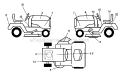Decals Diagram and Parts List for  Craftsman Lawn Tractor