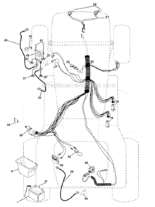Electrical Diagram and Parts List for  Craftsman Lawn Tractor