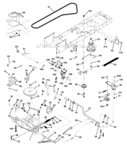 Ground_Drive Diagram and Parts List for  Craftsman Lawn Tractor