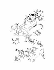 Page B Diagram and Parts List for  Craftsman Lawn Tractor
