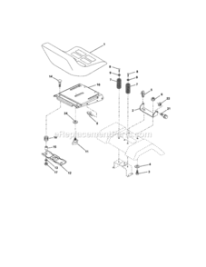 Page F Diagram and Parts List for  Craftsman Lawn Tractor