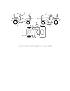 Page G Diagram and Parts List for  Craftsman Lawn Tractor